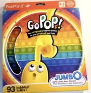 Foxmind GoPop! The Jumbo Never-Ending Bubble Popping Game 93 Bubbles Rainbow Toy