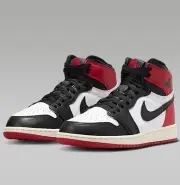 Nike Air Jordan 1 High OG "Black Toe" Preschool Size 3.5 Y Reimagined FD1412-106