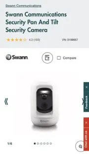 Swann Communications Security Pan And Tilt Security Camera NEW SWIFI-PTCAM232GB