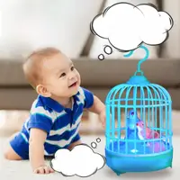 在飛比找ETMall東森購物網優惠-會學人說話的小鳥玩具兒童仿真復讀鳥籠引導寶寶學說話益智男女孩