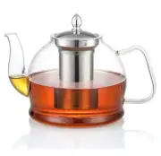 HIWARE 1500ml Glass Teapot with Removable Infuser
