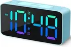 Digital Alarm Clock, RGB Digital Clock with 7 Color NightLight, Portable Alarm