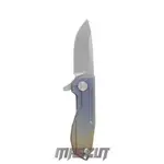 宏均-MASCUT HY002AN-1 迷你型項鍊折刀 框架鎖 9CR18MOV鋼 鈦合金 EDC FLIPPER-折刀