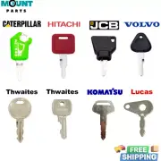 8 Equipment Key Master Key Set For JCB Komatsu Volvo Thwaites CAT Hitachi Lucas