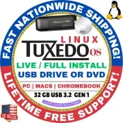 TUXEDO LINUX OS 2 & 3, FULL INSTALLER & LIVE BOOT USB/DVD PERFECT FOR AMD64 CPU