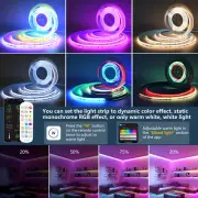 5M 784LEDs/m Addressable COB LED Strip Lights Tape Lamp Cabinet Light WiFi RGBWW