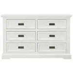 [Sleeping Giant] Aspen Dresser Brushed White - 6 Drawer