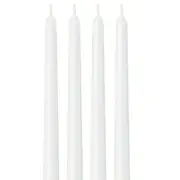 8x Church Candles Dinner Wax Pillar Wedding Table White - Unscented