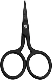 Small Embroidery Scissors: Black Forged Stainless Steel Straight Pointed Tip She