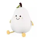 Silicone USB Night Light Warm Light Smile Pear-Shape Table Gift Mini Kids X4E7