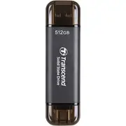 Transcend Portable SSD With Type-C and Type-A 512GB Black