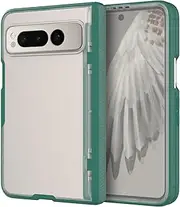 Clear Case for Google Pixel Fold, Slim Thin Flexible TPU Shock-Absorbing Soft Clear, Lightweight Shockproof Protective Clear Case Cover,Green