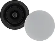 Rockville Pair Elite C68 6.5" 8-Ohm Ceiling Speakers - Swivel Tweeter, 6dB Attenuation, High-Grade Crossover, Magnetic Grill, 600W Home Theater Sound