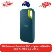 SanDisk 1TB Extreme Portable SSD - Up to 1050MB/s - USB-C, USB 3.2 Gen 2