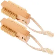 SAFIGLE 2Pcs Portable Nail Brush Double Sided Design for Fingernail Cleaning Durable with Sturdy Bristles for Home Use and Nail