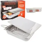 Camerons Large Stovetop Smoker - Stainless Steel BBQ Smoker Box w/Hickory & O...