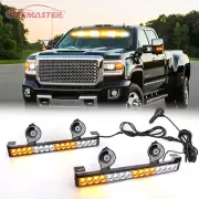 2 in1 LED Strobe Emergency Windshield Light Bar Flshing Warning Traffic Advisor