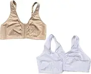 [NAVYM] 2 Pairs of Women's Supportive Bras with Pockets for Mastectomy Surgical Recovery for Many Kinds of Breast Prosthesis