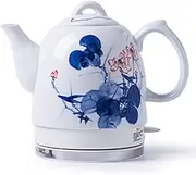 1350w Ceramic Electric Tea Kettle Hand Painted Landscape Painting Automatic Power Off 360 Degree Rotating Base Hot Water Dispensers in Home Kitchen (A) lofty ambition KeYJ