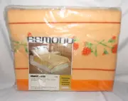 Vintage Moss Rose Blanket Peach Twin/Full 72" x 90" Acrylic Esmond Chatham NOS