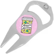 Medicated and Motivated Golf Ball Marker Divot Repair Tool Bottle Opener