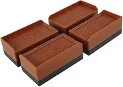 Mimoyalaso 4 Pack Bed Risers Heavy Duty Adjustable Furniture Risers Stackable Desk Lifts Leg Extenders with Anti Slip Pad for Table Couch Sofa Chair Bed Frame Feet Accessories Supports Up to 1102 lbs