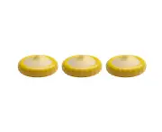 3x Cuisena 10cm Fresh Citrus Keeper Silicone Pod Food Storage Container Yellow