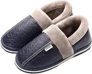 [Asifn] Women's Men's Soft House Slippers Suede Indoor Outdoor Casual Slip On Shoes Memory Foam Anti-Skid Rubber Sole Mules Clogs