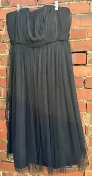 BNWT NEW City chic Black Dress tulle Top Layer Wear Strapless Or With Straps