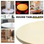Round Tablecloth Waterproof Round Table Cover Elastic Table Protector Wear sdXoR