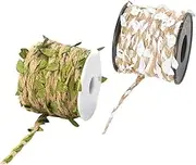 DIY Simulated Rattan Leaves Artificial Leaf Jute Rope Rattan Decor for Holiday Decor DIY Projects
