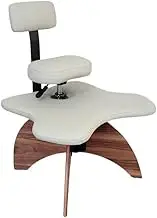 Ergonomic Kneeling Chair with Back Support and Wooden Base