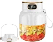 Portable Juicer Blender - Food Processor | USB Rechargeable Fruit Juice Mixer, Travel Juice Cup With Digital Display 600ml For Home Sports Outdoors