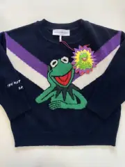 Sandro Paris The Muppet Show Knit Sweater SZ 4 KIDS Kermit The Frog