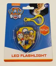 NEW PAW PATROL KEY CHAIN LED FLASHLIGHT CLIP SPIN MASTER CHASE RUBBLE MARSHALL