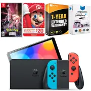 Nintendo Switch Neon Red/Blue OLED + Pokemon Shining Pearl + $20 eShop Gift Card