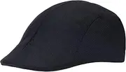 [Ukerdo] Summer Flax Flat Cap Cabbie Newsboy Duckbill Fitted Hats for Men Women Outdoor Drivers Accessories Brown Khaki Grey White Black Basic Solid Color