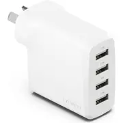 Cygnett PowerPlusUSB-A Multi Port Wall Charger iPhone - White 24W