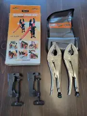 Grip-on, 5 Piece Hands Free, Locking Plier Grip Set, HK-SET4 - NIB