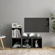TV Stands Media Shelf - High Gloss, Modern Living Room Entertainment Center, Storage Cabinet, Tables and Cabinets for Bedroom Furniture Sets