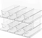 4-Pack Clear 2-Tier Deep Bathroom Storage Organizer with Pull-Out Slides – Pantry, Kitchen, Under Sink, Vanity Countertop & Medicine Cabinet Bins