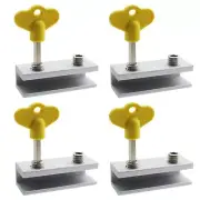 4PCS Sliding Security Window Lock 2.4in Silver Sash Sliding Window Window Fix...