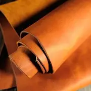 Finished Vegtan Full Grain Buffalo Genuine Leather Hides Crafts | Home Decor Leather Crafts Tooling Sewing Hobby Workshop Crafting Leather Hides (Bourbon Brown, 12x12)