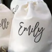 Personalised favour, muslin bag, Wedding favour bag, Bridesmaid gift, Christmas