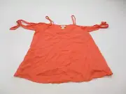 new MOSSIMO Women's Size S Classic Loose Fit 100% Rayon Orange Blouse