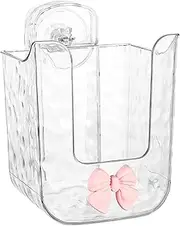 Clear Tissue Wipes Dispenser – Wall-Mounted Suction Holder for Kitchen & Bathroom | Refillable Wipes Container Box, Easy Install Suction Cup Tissue Holder for Household Cleaning and Hygiene