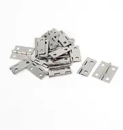 Aexit Jewelry (hand operated tools) Box Case Door Foldable pipe tube Hinges Silver Tone 18mm (16ry33qf316) Length 20PCS