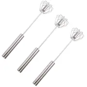Stainless Steel Semi-Automatic Whisk, Stainless Steel Egg Whisk Hand Push8509