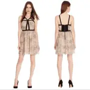 NWT Coast Women's Snake Print Floaty Strappy Fit & Flare Dress Blush Pink Size 4