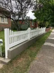 PVC White Kestrel Picket Fence 2.39m Panel - Various Heights